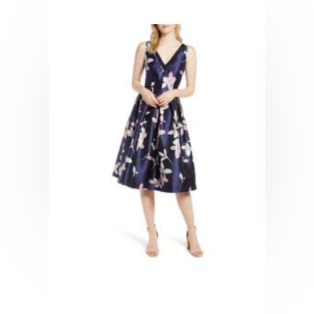 1901 Floral Fit & Flare Midi Dress, size 6